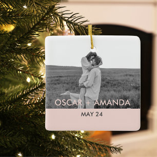 Adorno De Cerámica Foto de pareja moderna con nombre perosnalizado ro