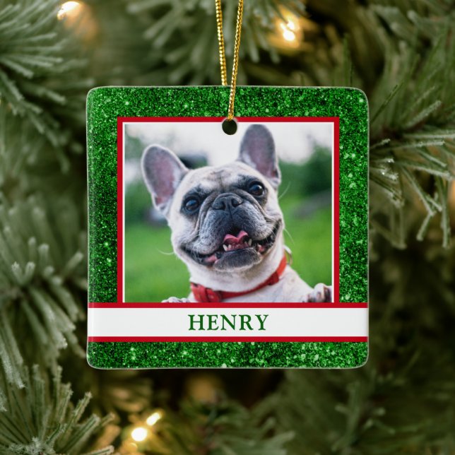 Adorno De Cerámica Foto de perro (Árbol)