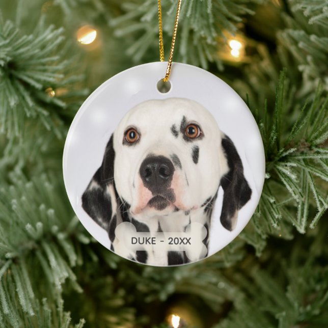 Adorno De Cerámica Foto de perro de personalizado Dalmatian (Árbol)