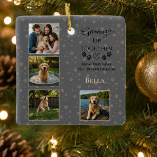 Adorno De Cerámica Foto de perro personalizada
