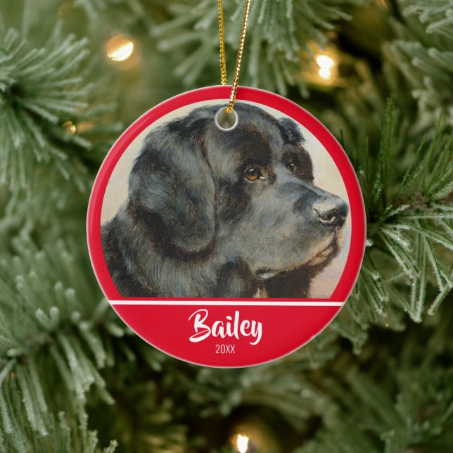 Adorno De Cerámica Foto de perro personalizada (Árbol)