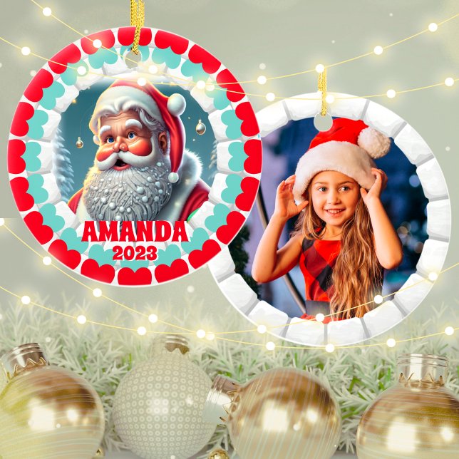 Adorno De Cerámica Foto de Personalizados de Navidades de Santa Claus (Subido por el creador)