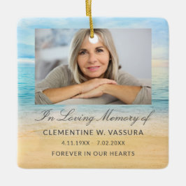 Adorno De Cerámica Foto de playa recuerdo conmemorativo