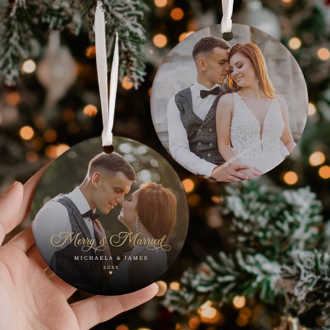 Adorno De Cerámica Foto de recién casados de Merry y Married (Subido por el creador)