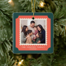 Foto de sello postal retro de Navidad