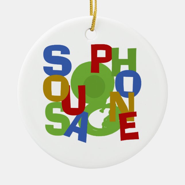 Adorno De Cerámica Foto de Sousaphone (Frente)