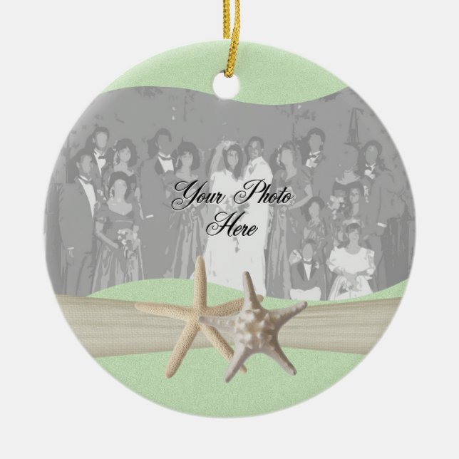 Adorno De Cerámica Foto de Starfish Green Light (Frente)