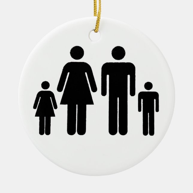 Adorno De Cerámica Foto De Su Familia En Una (Frente)