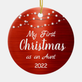 Adorno De Cerámica Foto de Tía First Christmas String Lights