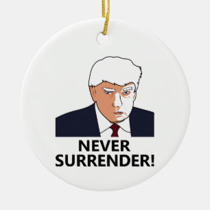 Adorno De Cerámica Foto de Trump Nunca Rendirse Taza