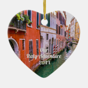 Adorno De Cerámica Foto de viaje personalizado a Italia para familias