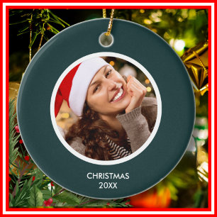 Adorno De Cerámica FOTO del Monograma de Iniciales Modernas Blancas V