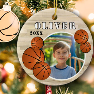 Adorno De Cerámica Foto deportiva personalizada de baloncesto en made