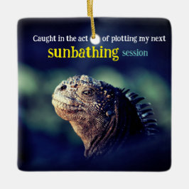 Adorno De Cerámica Foto divertida de iguana marina