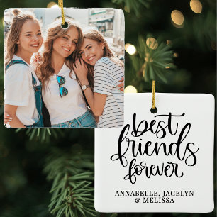 Adorno De Cerámica Foto elegante de mejores amigas para siempre
