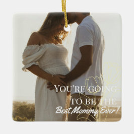 Adorno De Cerámica Foto Embarazo de mamá por venir