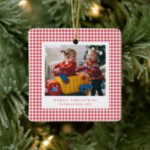 Foto Familiar de Cuadrillé Rojo Clásico Navideño A