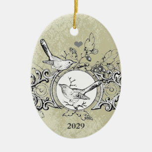 Adorno De Cerámica Foto familiar de navidades con fecha