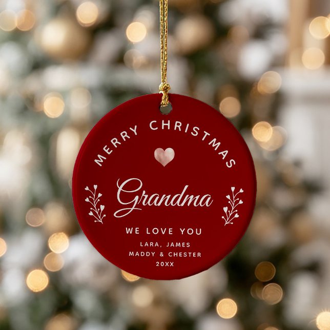 Adorno De Cerámica Foto: Feliz Navidad, abuela Rosa de oro (Subido por el creador)
