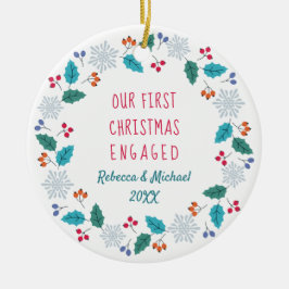 Adorno De Cerámica Foto First Christmas Engter Winter Woodland