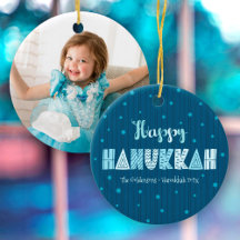 Foto Happy Hanukkah Fun Typography Star of David