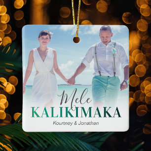 Adorno De Cerámica Foto hawaiana de Mele Kalikimaka