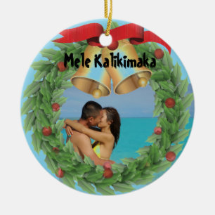 Adorno De Cerámica Foto hawaiana del navidad