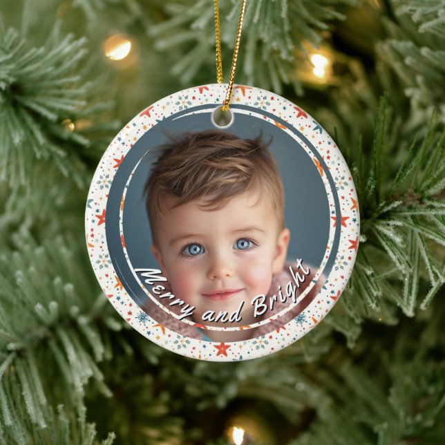 Adorno De Cerámica Foto infantil de Personalizado de las Estrellas Me (Árbol)