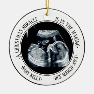 Adorno De Cerámica foto Invitación de embarazo para padres embarazad