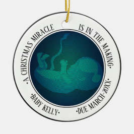 Adorno De Cerámica foto Invitación de embarazo para padres embarazada