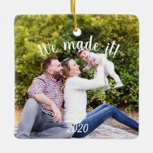 Adorno De Cerámica Foto Lo Logramos Pandemia 2020 (Anverso)