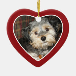 Adorno De Cerámica Foto mascota con Hueso de Perro - Doble cara de Co