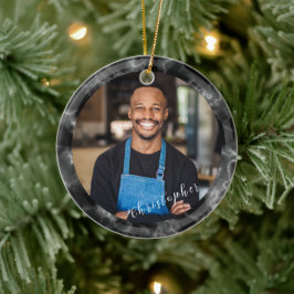 Adorno De Cerámica Foto minimalista de nube negra de humo