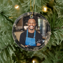 Adorno De Cerámica Foto minimalista de Smoke Cloud Brown