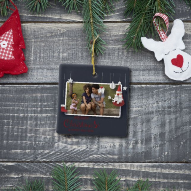 Adorno De Cerámica Foto moderna de navidad de merry (Subido por el creador)
