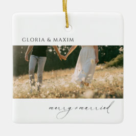 Adorno De Cerámica Foto moderna Minimal elegante recién casada