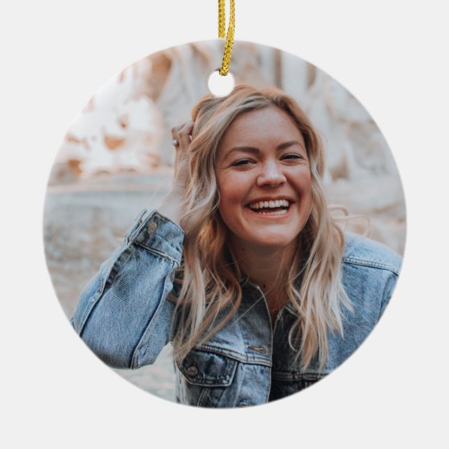 Adorno De Cerámica Foto personalizada (Frente)