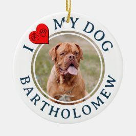 Adorno De Cerámica Foto personalizada AMO A MI PERRO