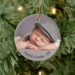Adorno De Cerámica Foto personalizada de abuela ascendida