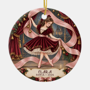 Adorno De Cerámica Foto personalizada de Clara en el papel de ballet 
