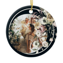 Foto personalizada de feriado de Navidades florale