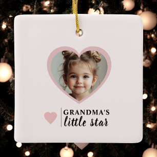 Adorno De Cerámica Foto personalizada de "La pequeña estrella de la a