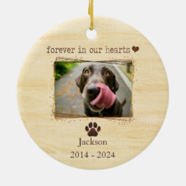 Adorno De Cerámica Foto Personalizada de Memorial para Perro