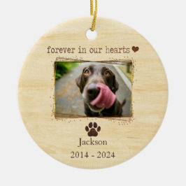 Adorno De Cerámica Foto Personalizada de Memorial para Perro