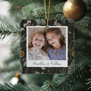 Adorno De Cerámica Foto personalizada de Moody Botanical Doble cara