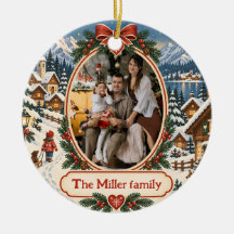 Foto personalizada de Navidad familiar nórdica