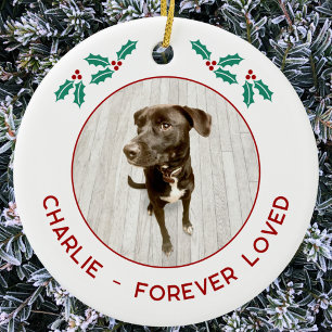 Adorno De Cerámica Foto personalizada de Navidad para memorial de per