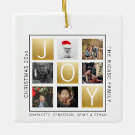 Adorno De Cerámica Foto personalizada de Navidades de alegría