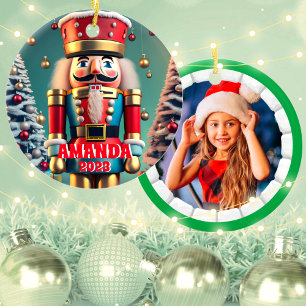 Adorno De Cerámica Foto personalizada de niños Navidades de desnudos