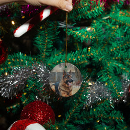 Adorno De Cerámica Foto personalizada de recuerdo de gato perro